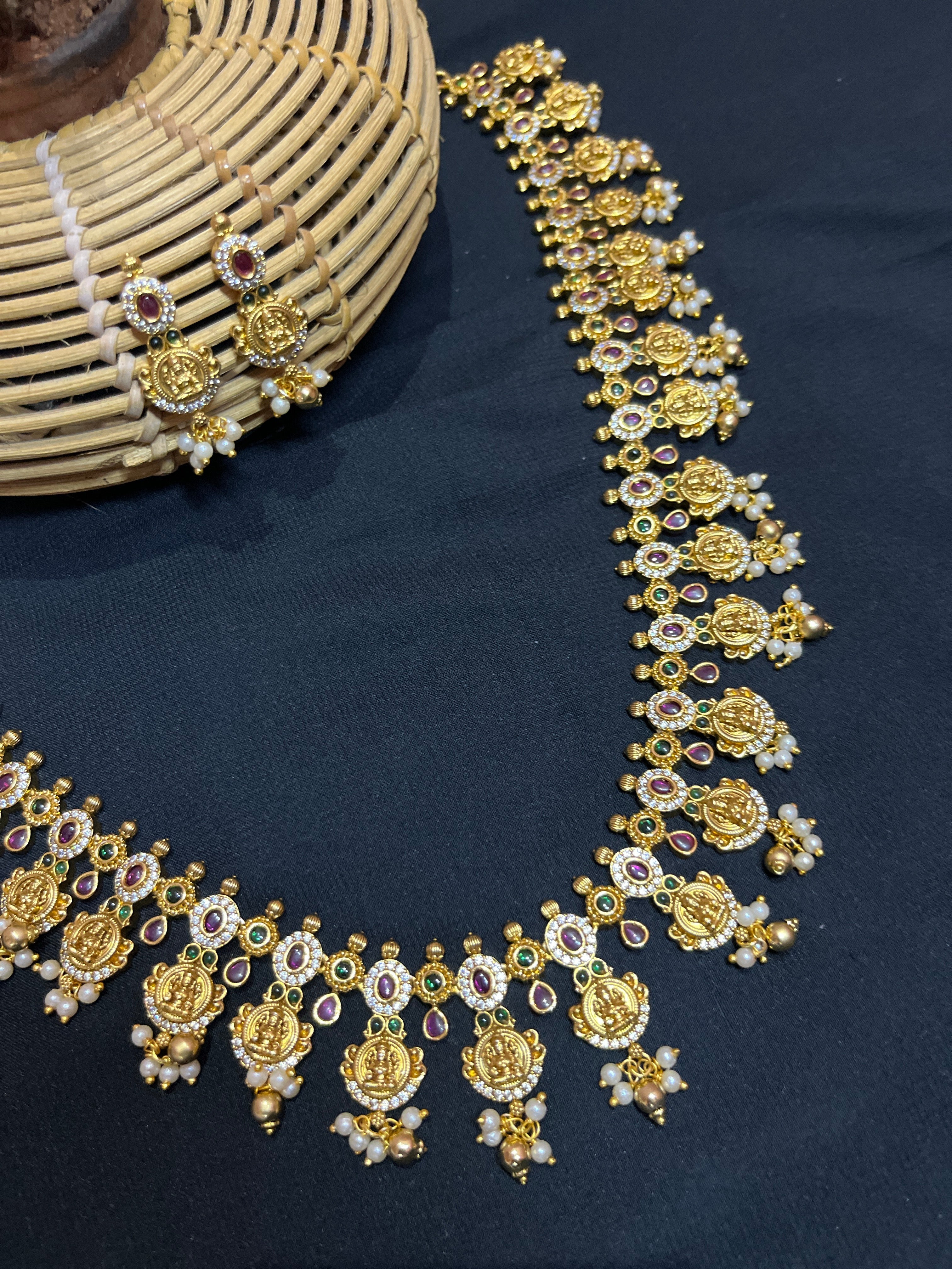 Temple Lakshmi Necklace Set – Product Details