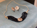 Black Crystal Multi-Layer Choker Set