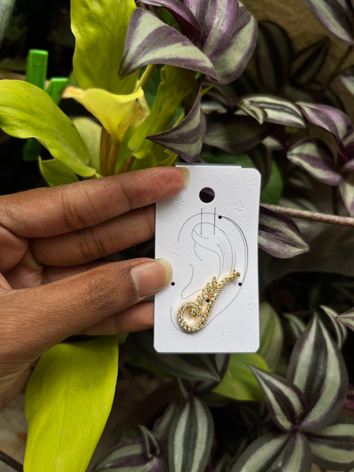 Gold-Tone Crystal Clip-On Earrings