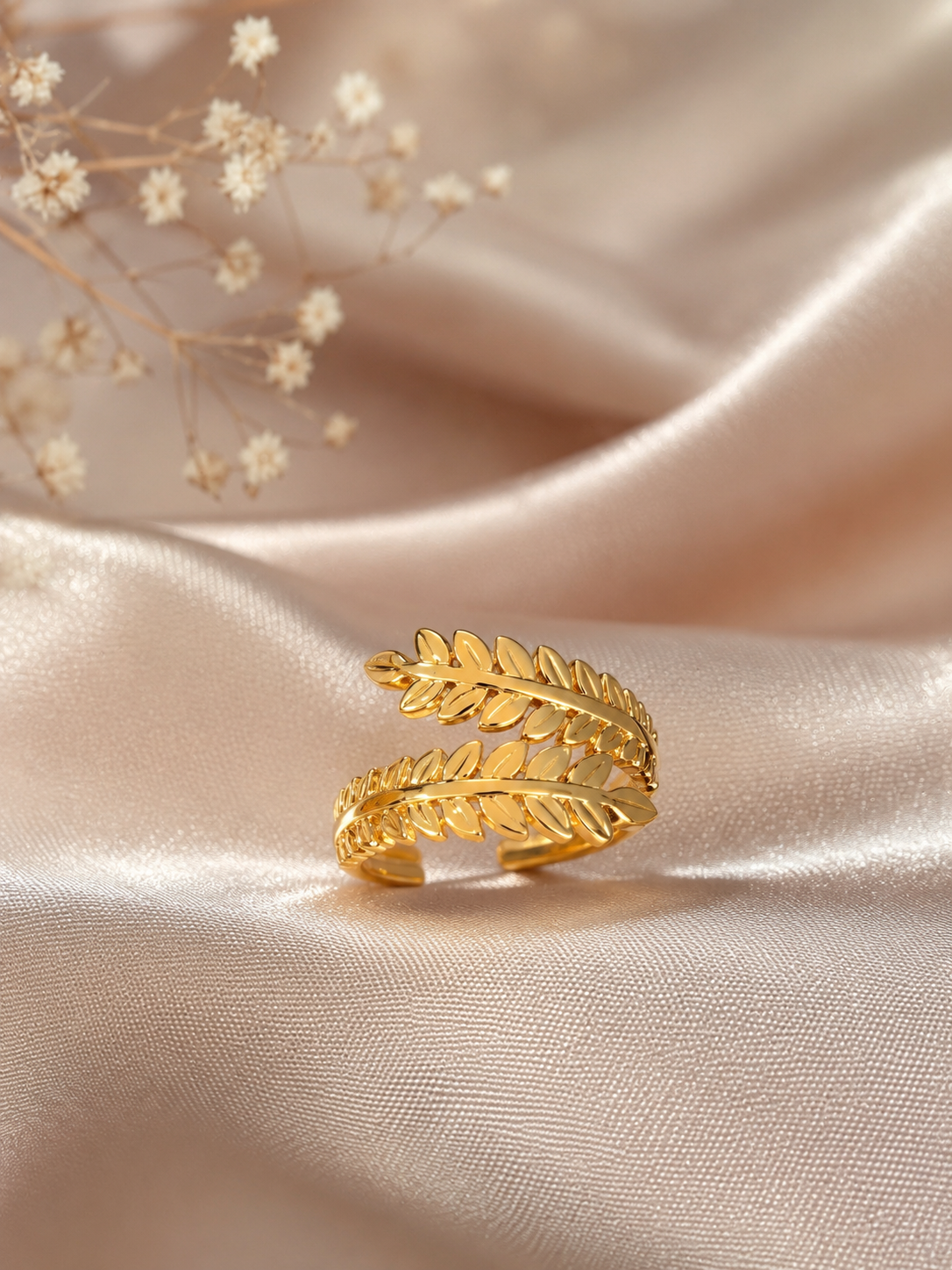 Leaf Wrap Adjustable Ring