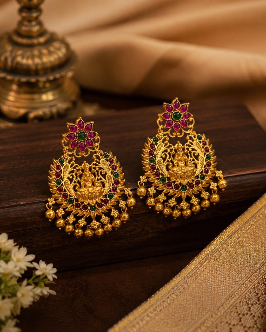 Antique Lakshmi Temple Earrings