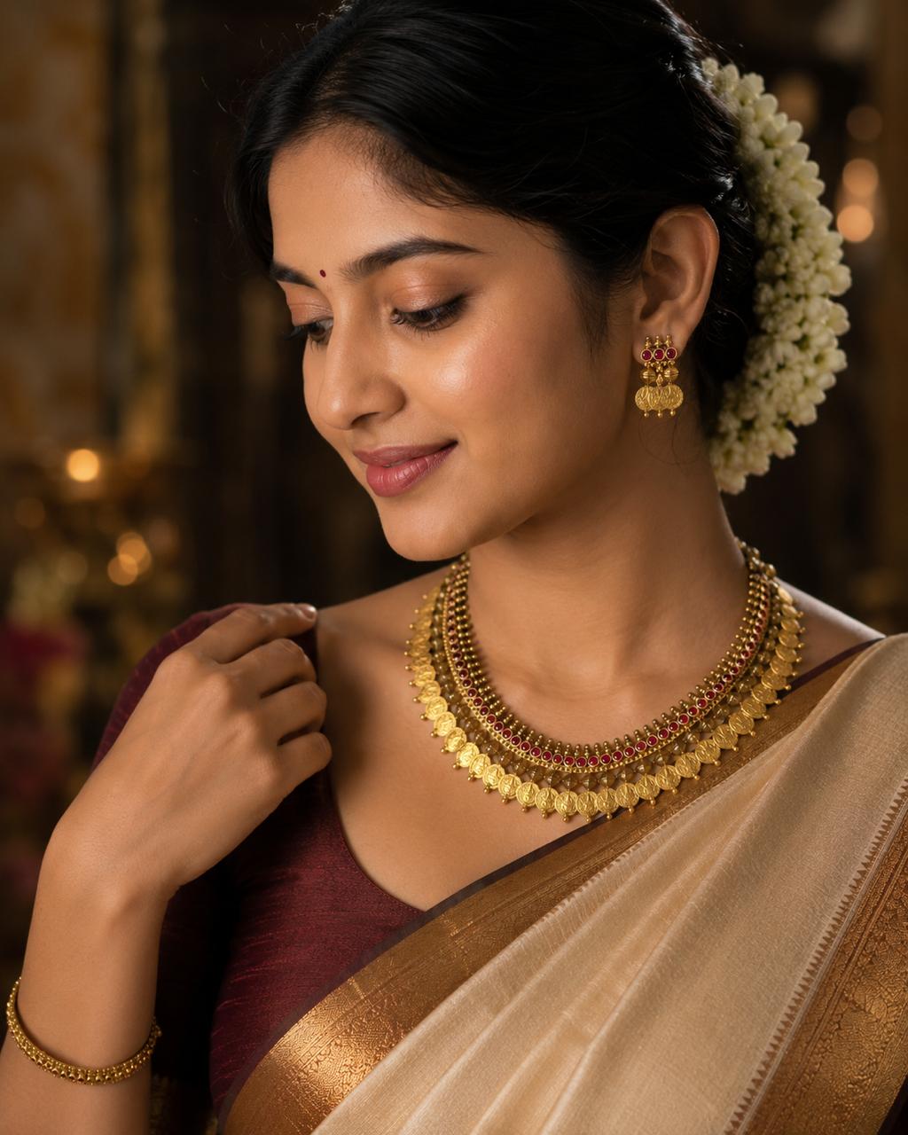 Antique Lakshmi Coin Choker Set
