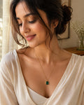 Emerald Green Crystal Pendant Necklace
