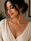 Elegant Crystal Cross Pendant Necklace