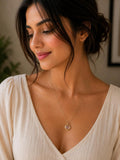 Elegant Pink Crystal Circle Pendant Necklace