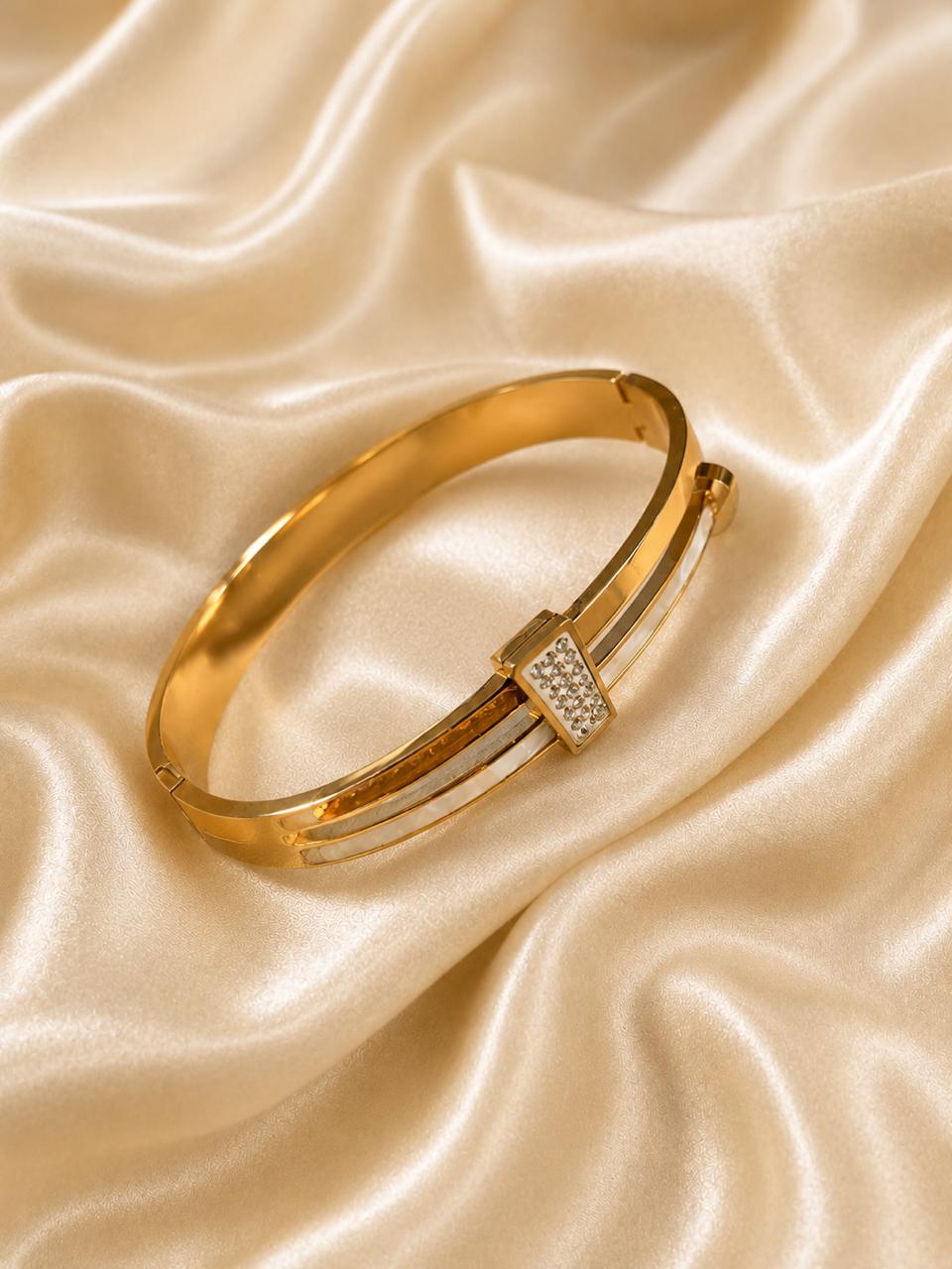 Gold-Tone Crystal Accent Bracelet