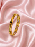 Pink Crystal Gold-Tone Bracelet