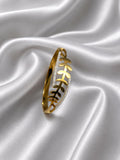 Leaf Motif Gold-Tone Bracelet