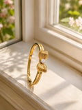 Floral Crystal Gold-Tone Bracelet