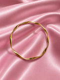 Twisted Gold-Tone Minimal Bracelet