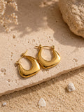 Sculpted Gold-Tone Hoop Earrings