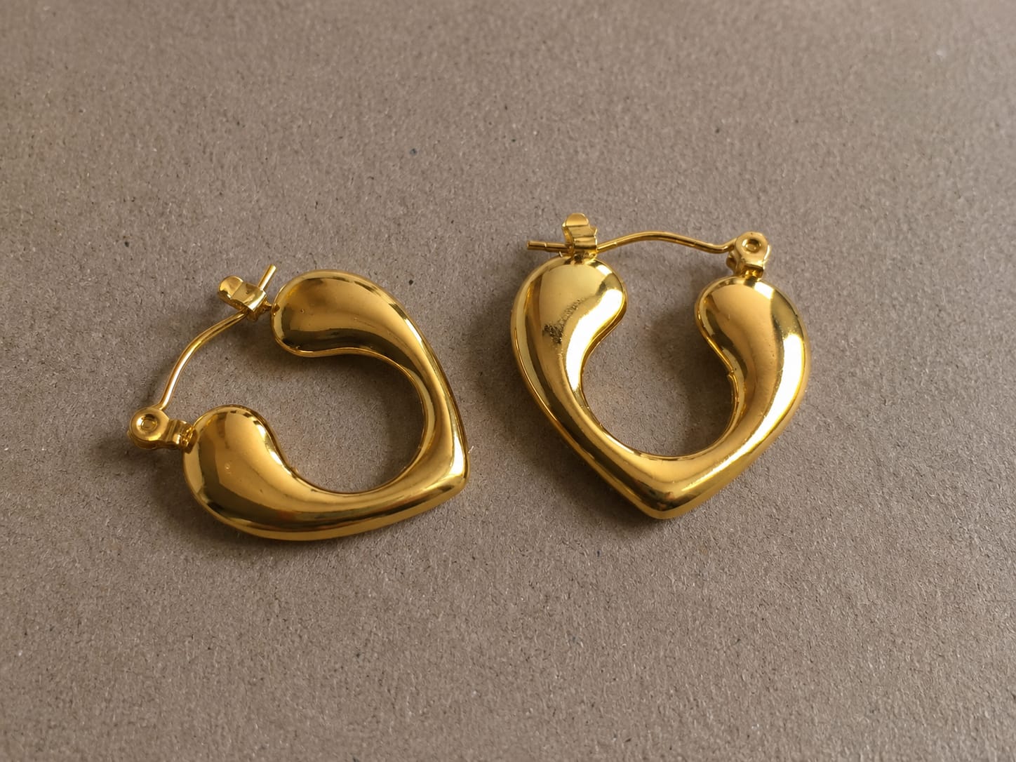Puffy Heart Hoop Earrings.