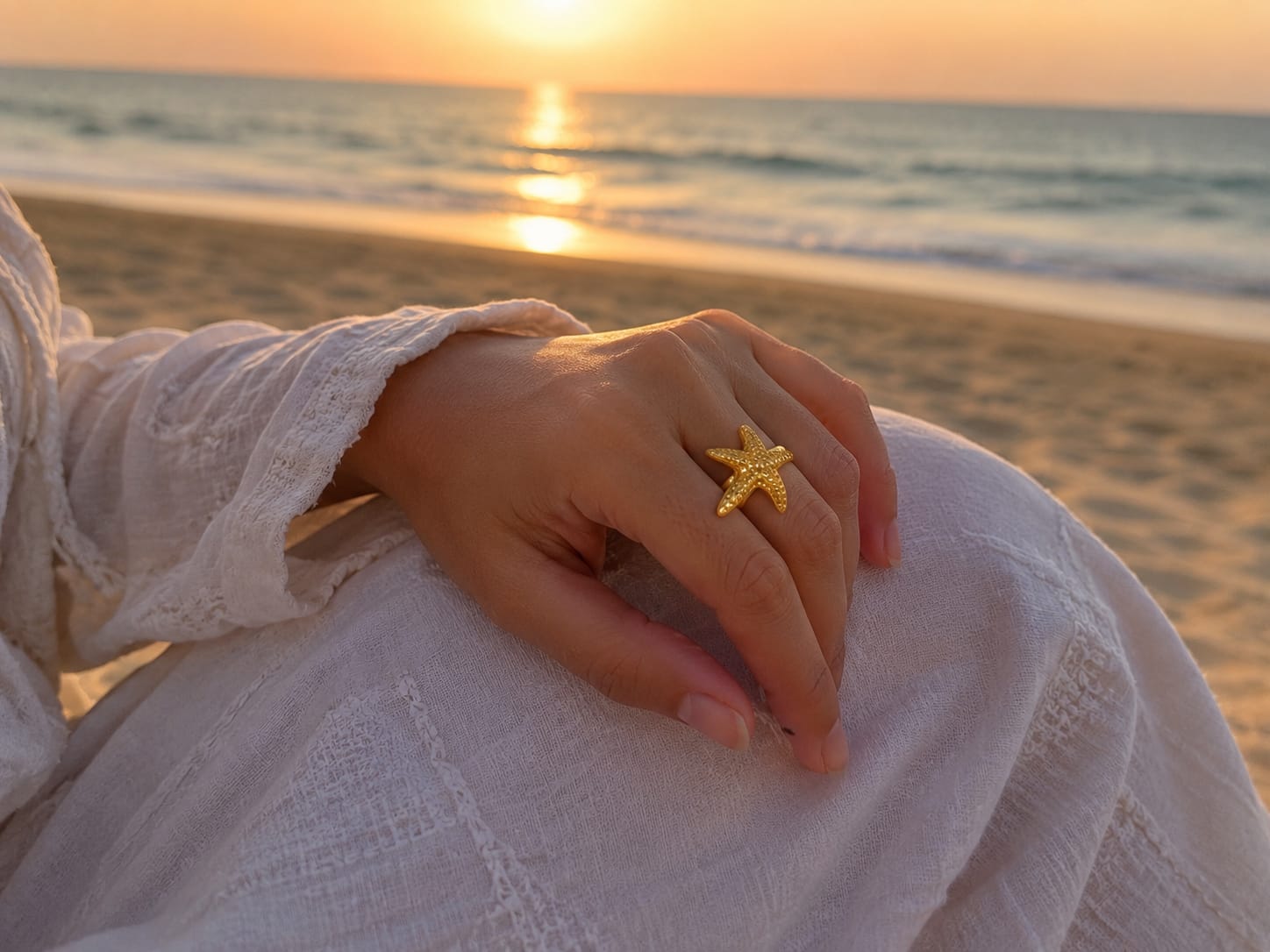 Starfish Adjustable Ring