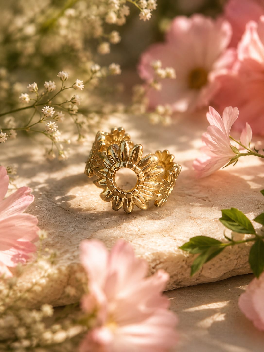Sunflower Adjustable Ring